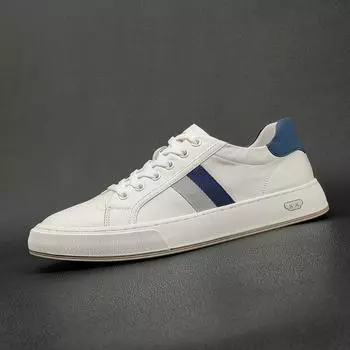 Модные новые роскошные мужские кроссовки из коровьей кожи первого слоя, дизайнерская мода, повседневная обувь на платформе для мужчин, весна-осень, Zapatos De Hombre 38