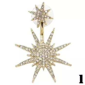 Модные новые серьги с бриллиантовой инкрустацией и подвесками-снежинками, аксессуары в виде шестиконечной звезды a