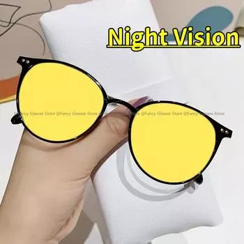 Модные новые солнцезащитные очки ночного видения TR Frame для мужчин и женщин с круглой оправой UV400, солнцезащитные очки унисекс, роскошные компьютерные очки с блокировкой синего света as picture