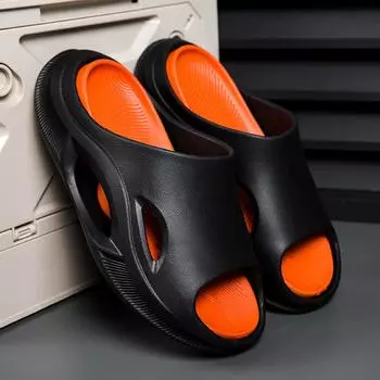 Модные новые стильные мужские сандалии Eva с толстой подошвой, пляжные спортивные мужские тапочки для улицы, ванной, нескользящие, индивидуальная мужская обувь 40 серый