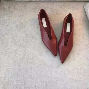 Модные новые весенние женские туфли с острым носком, модные женские туфли с неглубоким носком, повседневные туфли на мягкой подошве, женские туфли в стиле Steet 35 красный