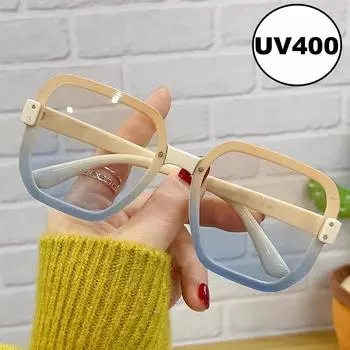 Модные новые винтажные квадратные солнцезащитные очки женские градиентные зеркальные безрамные солнцезащитные очки женские ретро модные очки без оправы Oculos De Sol AS THE PICTURE