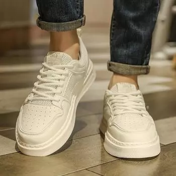 Модные новые высококачественные мужские повседневные кроссовки, трендовые износостойкие уличные нескользящие повседневные минималистичные кроссовки для скейтбординга для мужчин 39 белый