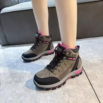 Модные новые женские ботильоны, водонепроницаемые походные ботинки для женщин 2024, женская защитная рабочая обувь, нескользящие ботинки Botines De Mujer 36 серый