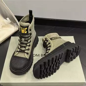 Модные новые женские ботинки для альпинизма, кожаные ботинки на шнуровке, дышащие, повседневные ботинки, женская обувь на платформе, весна/осень 35 зелёный