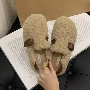 Модные новые женские мокасины из овечьей шерсти на плоской подошве, модные элегантные туфли на плоской подошве из нескользящей кожи для женщин, осенняя женская обувь 38 хаки