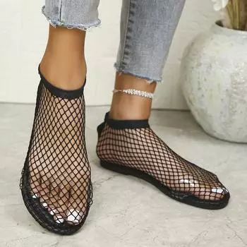 модные новые женские роскошные квадратные сетчатые носки с сетчатыми резинками на ногах женские модные цветные плоские сандалии тапочки большого размера 43 35 белый
