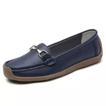 Модные новые женские туфли большого размера из стопроцентной коровьей кожи, модные повседневные удобные легкие нескользящие туфли для женщин 35