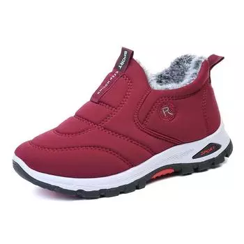 Модные новые женские зимние ботинки большого размера с флисом, легкие и удобные износостойкие нескользящие ботинки для женщин 36