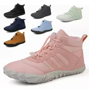 Модные новые зимние мужские ботинки для влюбленных, повседневная обувь для босых ног, женская теплая плюшевая хлопковая обувь для походов, скалолазания, высокие ботильоны 35 светло-синий