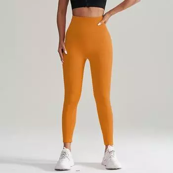 Модные облегающие бесшовные брюки для йоги для фитнеса, женские однотонные леггинсы для йоги с высокой талией, женские облегающие сексуальные леггинсы для йоги с пуш-ап, бег трусцой 24420 S чёрный