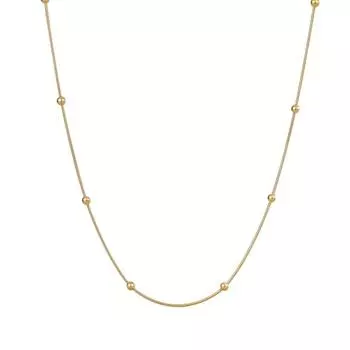 Модные Очаровательные Ювелирные Изделия Из Нержавеющей Стали Змеиная Кость Цепь Бусины Ожерелье Женщины золотой