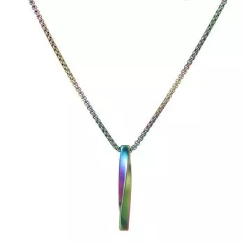 Модные Очаровательные Ювелирные Изделия Из Нержавеющей Стали Змеиная Кость Цепь Полоса Ожерелье Женщины Colourful