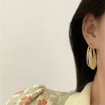 Модные очаровательные круглые металлические серьги для женщин, новые темпераментные подвески, оптовая продажа ювелирных изделий