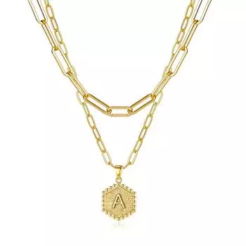 Модные очаровательные украшения, 26 английских букв, ожерелье для женщин A