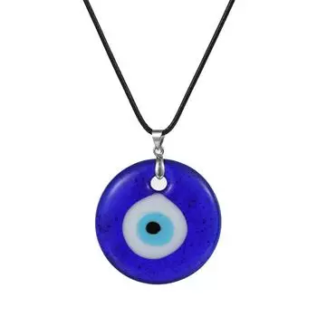 Модные очаровательные ювелирные изделия, ожерелье из смолы с голубыми глазами для женщин Big