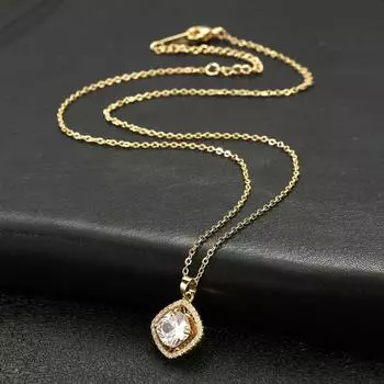 Модные очаровательные ювелирные изделия с кубическим цирконием, цепочка, ожерелье для женщин золотой