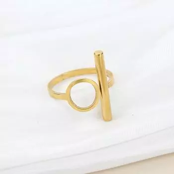 Модные очаровательные ювелирные кольца из нержавеющей стали 6 золотой