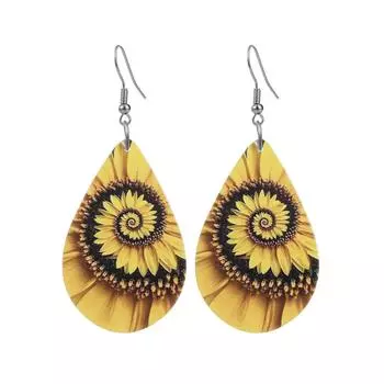 Модные очаровательные ювелирные серьги с цветами для женщин жёлтый