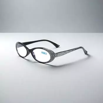 Модные очки для чтения, анти-синий свет, очки для чтения, неполяризованный модный аксессуар +1.0 чёрный