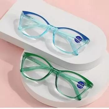 Модные очки для чтения кошачьи глаза анти-синий свет очки для чтения неполяризованный модный аксессуар 1.0 синий