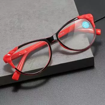 Модные очки для чтения «кошачий глаз» с защитой от синего света, пресбиопия, дальнозоркость +1.0 белый