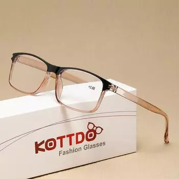 Модные очки для чтения, очки для чтения в полной оправе из смолы, модный аксессуар +4.0 коричневый