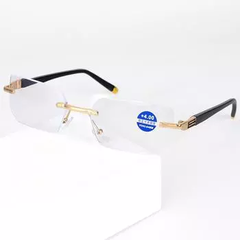 Модные очки для чтения, очки с золотой оправой, удобные, устойчивые к радиации, устойчивые к усталости, портативные очки для пресбиопии +1