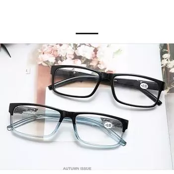 Модные очки для чтения, полимерные очки для чтения, неполяризованный модный аксессуар +1.0 чёрный