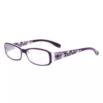 Модные очки для чтения, полнокадровые очки с цветочным храмом, удобные портативные очки для защиты от радиации и усталости, очки для пресбиопии +1.5 фиолетовый