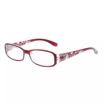 Модные очки для чтения, полнокадровые очки с цветочным храмом, удобные портативные очки для защиты от радиации и усталости, очки для пресбиопии +1.0 красный