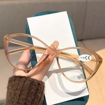 Модные очки для чтения с оправой «кошачий глаз» для женщин и мужчин, крупная оправа, защита от синего света, очки для пресбиопии с диоптриями +1.5+2.0+2.5 +400
