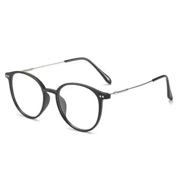 Модные очки для пресбиопии, блокирующие синий свет, модные круглые очки для чтения, новые линзы для очков по рецепту с диоптриями 0(anti-blue)