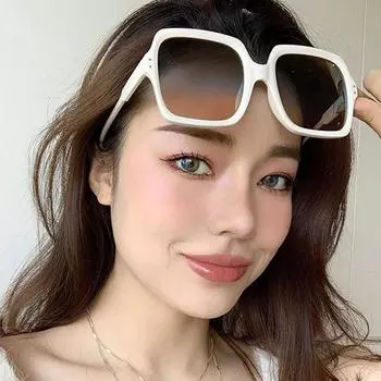 Модные очки квадратные роскошные женские солнцезащитные очки солнцезащитные очки большая оправа винтажные большие уникальные 2