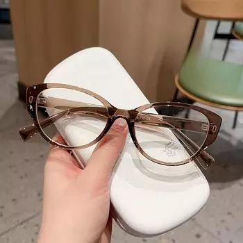 Модные очки Майяра «кошачий глаз» TR90, оправа для женщин, без макияжа, можно носить модные очки для близорукости с защитой от синего света