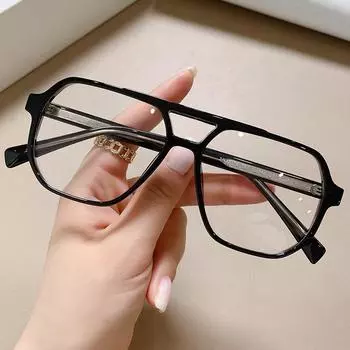 Модные очки Оправа Ультралегкие Tr90 Анти-синий свет Простой циферблат Большие очки Оправа Очки Плоские очки anti-blue light