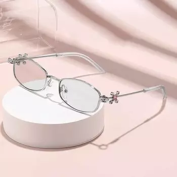 Модные очки против синего света Женские Мужские Дизайнерские Очки Роскошного Бренда С Бриллиантами Маленькая Золотая Оправа Готовые Оптические Очки