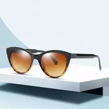 Модные очки с градиентом, солнцезащитные очки в маленькой оправе «кошачий глаз», новинка 2020 года, брендовые разноцветные солнцезащитные очки унисекс «кошачий глаз» для мужчин и женщин, UV400