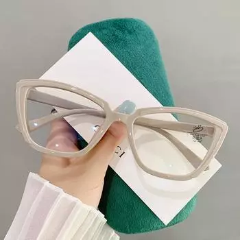 Модные очки с оправой, защищающие от синего света чёрный