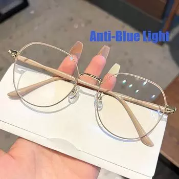 Модные очки унисекс для женщин, модные круглые очки против синего света, мужские сверхлегкие компьютерные очки