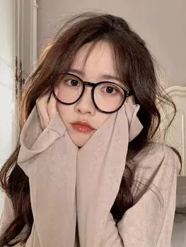 Модные очки унисекс с защитой от синего света - круглая оправа для близорукости в корейском стиле Empty rack