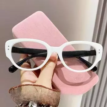 Модные очки в черной оправе, модные очки с защитой от синего света без макияжа, в маленькой оправе, плоские очки для похудения, очки для близорукости высокой четкости Anti blue light