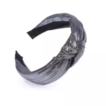 Модные однотонные ленты, завязанные в узел, красочные золотые повязки на голову для женщин и девушек, широкая черная повязка для волос винного цвета, аксессуары для волос