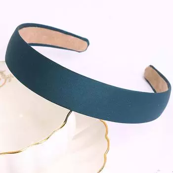 Модные однотонные широкие повязки для волос для девочек, винтажная эластичная повязка для волос, утолщенная повязка на голову, обруч для волос из искусственной шерсти One Size