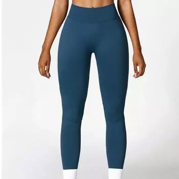 Модные однотонные штаны для йоги с высокой талией, женские леггинсы для фитнеса, обтягивающие бесшовные женские леггинсы для йоги, облегающие спортивные брюки для йоги с эффектом пуш-ап 25593 S светло-зеленый