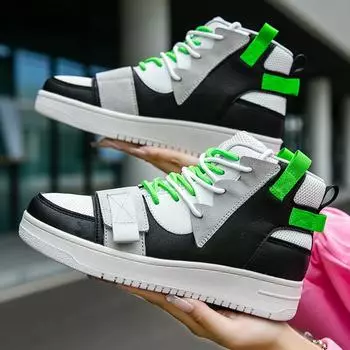 Модные оригинальные высокие кроссовки для пар, модный дизайн, черные мужские туфли для скейтбординга, повседневные женские кроссовки на платформе, tenis masculino 35