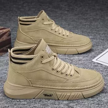 Модные осенне-зимние мужские ботинки, высокие кожаные ботинки, мужские ботильоны, модные удобные мотоциклетные ботинки, ботинки на платформе для мужчин 39