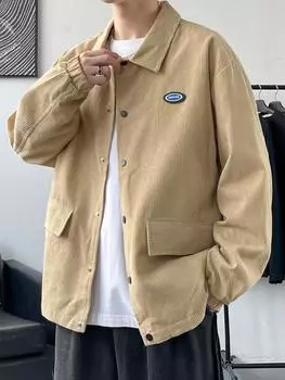 Модные осенне-зимние мужские теплые флисовые теплые толстые куртки, мужские модные вельветовые куртки с меховым воротником, повседневные куртки в стиле милитари, мужское пальто M чёрный