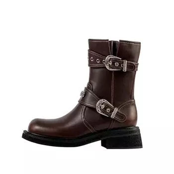 Модные осенне-зимние ретро кожаные ковбойские женские рыцарские сапоги дизайнерская повседневная обувь класса люкс женская мода ботильоны на танкетке женские 35