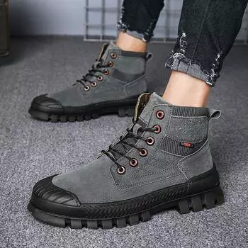 Модные осенние и зимние мужские ботинки Модный дизайн стиль досуг прогулки повседневный бизнес офис уличный мотоцикл мужская качественная обувь 38 коричневый